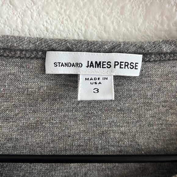 Standard James Perse Gray Wool Blend Long Sleeve Shirt Top 3 / Medium - Picture 3 of 6